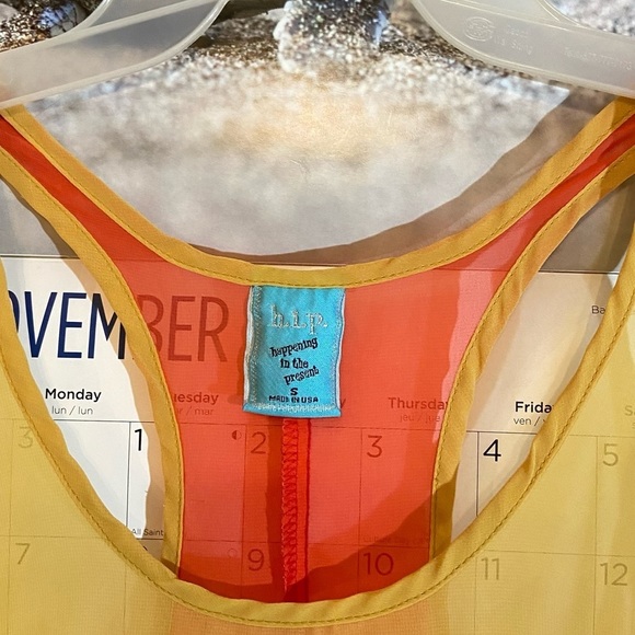 H.I.P. SuperSheer/SeeThrough Sz-S, Long/Hi-Low Tank-Top, in Bright Summer Colors - Picture 4 of 16